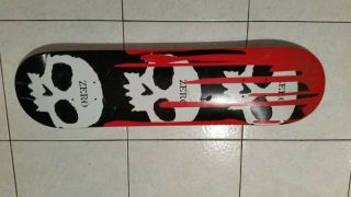 Rare Vintage - Zero 3 Skull Skateboard Deck 7.  625 - Blood/black - The Classic
