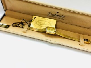 Vintage Dufonte By Lucien Piccard Womens Diamond Quartz Wrist Watch (10451m)