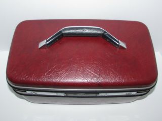 Vintage SAMSONITE SILHOUETTE TRAIN CASE Travel Luggage,  Key & Adjustable Mirror 2