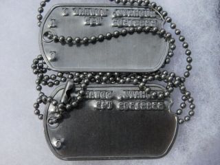 SET OF WWII US DOG TAGS AND CHAIN EDWARD SUCHATZ T45 2