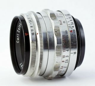 Vintage M42 lens CARL ZEISS JENA TESSAR 2.  8/50 RED T 12 blades PRESET 50mm F/2.  8 3