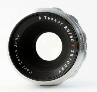 Vintage M42 lens CARL ZEISS JENA TESSAR 2.  8/50 RED T 12 blades PRESET 50mm F/2.  8 7