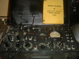 Vintage Signal Corps I - 177 Dynamic Mutual Conductance Tube Tester,