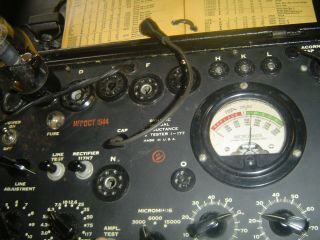 Vintage SIGNAL CORPS I - 177 Dynamic Mutual Conductance TUBE TESTER, 2