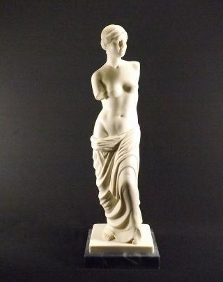 Lovely Vintage R.  Leoni Art Venus Di Milo Statue On Base Large 16 3/4 " Italy