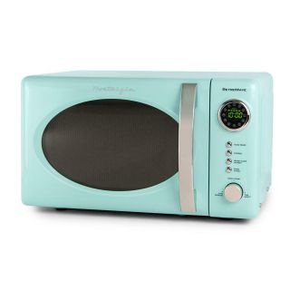Retro Microwave Oven Aqua Turquoise Teal Vintage Style Countertop Counter Top