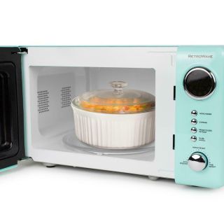 Retro Microwave Oven Aqua Turquoise Teal Vintage Style Countertop Counter Top 2
