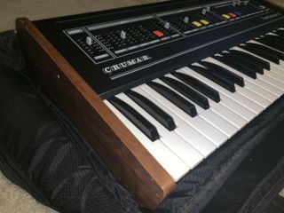 Crumar Performer 2 Vintage Synthesizer With Book Bag & Cord 2