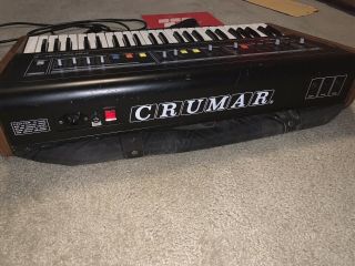 Crumar Performer 2 Vintage Synthesizer With Book Bag & Cord 5