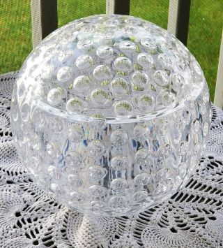 Vintage William Bounds Lucite Acrylic Ice Bucket Golf Ball Sphere Design Retro
