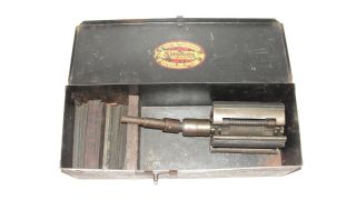 Ammco Vintage Cylinder Hone Honing Grinder Centrimatic W/ Metal Box Stone Set
