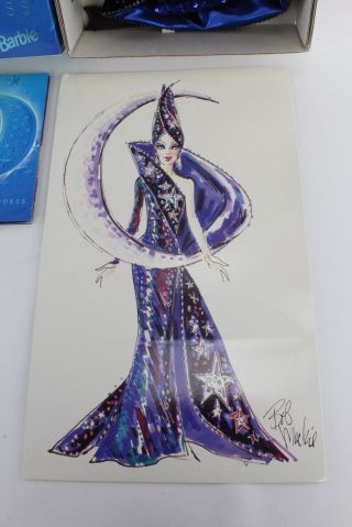 Vintage Mattel Signed Bob Mackie Moon Goddess Barbie Doll 4