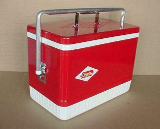 Vintage Coleman Snow Lite Red Diamond Cooler With Box Extra