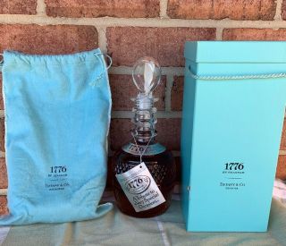 Collectible Vintage 1776 Tiffany Seagram Decanter With Bag & Box -