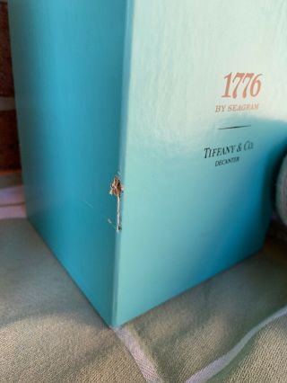 Collectible Vintage 1776 Tiffany Seagram Decanter with Bag & Box - 4