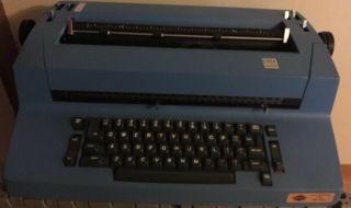 Ibm Selectric Ii (2) Correcting Typewriter,  Blue Vintage Typewriter