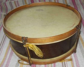 Vintage Slingerland Snare Drum Mahogany 14 X 5 Parts Project Calf Skin Heads