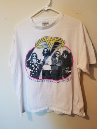 Van Halen Shirt Vtg 1991 For Unlawful Carnal Knowledge 1990 