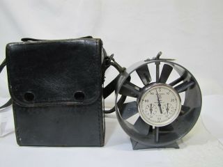Vintage Industrial Taylor Instrument Mfg.  Air Velocity Wind Meter With Case