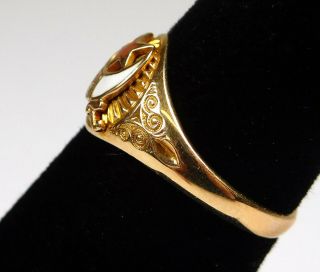 Vintage 10k Yellow Gold Shriner Ring - Size 7.  5 2
