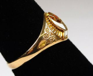 Vintage 10k Yellow Gold Shriner Ring - Size 7.  5 3