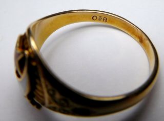 Vintage 10k Yellow Gold Shriner Ring - Size 7.  5 4