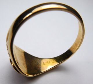 Vintage 10k Yellow Gold Shriner Ring - Size 7.  5 5