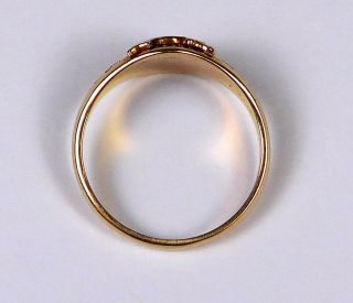 Vintage 10k Yellow Gold Shriner Ring - Size 7.  5 6