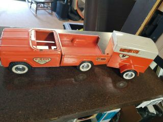 Nylint U - Haul Ford Pick Up Truck And Trailer Pressed Steel Vintage Toy