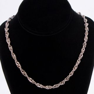 Sterling Silver - Italy Milor 5mm Twisted Cuban Link Chain 36 " Necklace - 37g