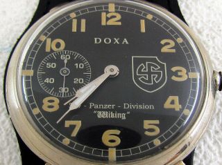 DOXA Wiking ZZ Panzer Division German Army WWII Vintage 1939 - 1945 Swiss Watch 2