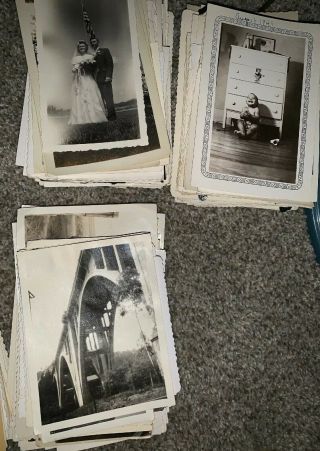 Vintage Photos 1200 Black And White Assorted Sizes And Ages 4
