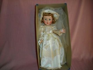 1950 ' s Vintage ROBERTA Bride Wedding Doll - Curlers - Box 2