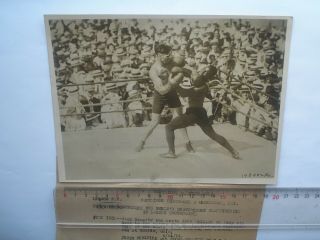 Boxing Photo Vintage Boxe,  Jack Dempsey In Training 1919 Match Jess Willard
