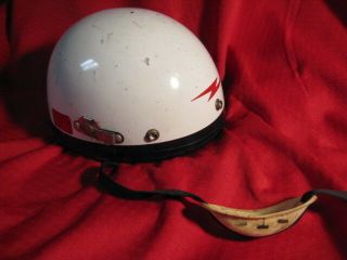 Simplex Fiberglass Buco Style Racing Scotter Motorcycle Police Helmet Vintage