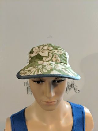 Vtg Rare Floral Print Patagonia 5 Panel Duckbill Mesh Hat Made In Usa Men M
