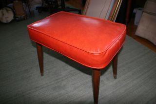 Vintage Babcock Phillips Mid Century Foot Stool Deep Navel Color - Piece