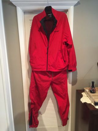 Vintage Polo Sport Ralph Lauren Track Suit 90s Spellout Size Big Red