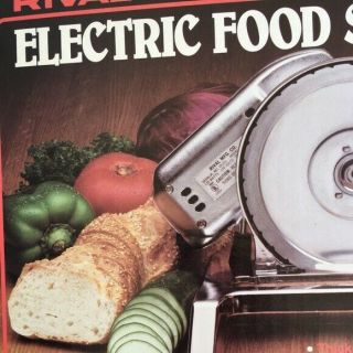 Vintage Rival Electric Food Slicer 1101e Meat & Cheese Slicer