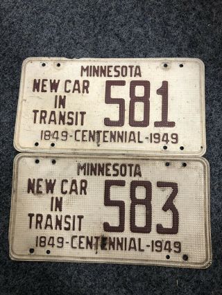 1849 - 1949 Minnesota Bicentennial Aluminum Vintage Car In Transit