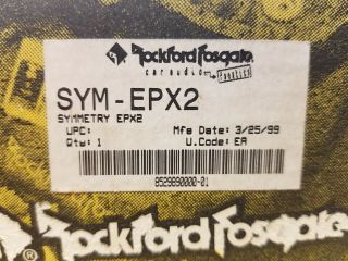 Vintage Rockford Fosgate Symmetry EPX2 USA Made 5