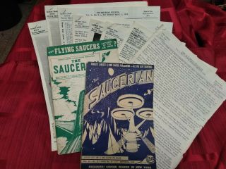 Vintage/original Saucerian Publications 1954 - 1956 First Bulletin Gray Barker