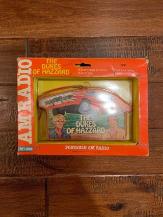 The Dukes Of Hazzard 1983 Portable Radio Vintage