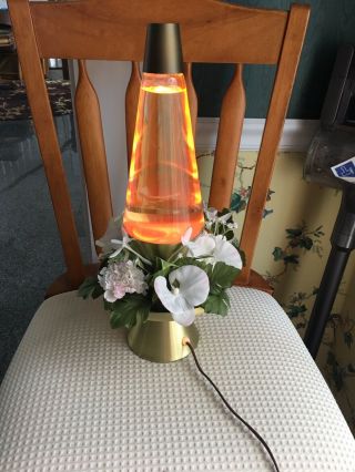Vintage Lava Lamp Enchantress Planter With Flower Ring