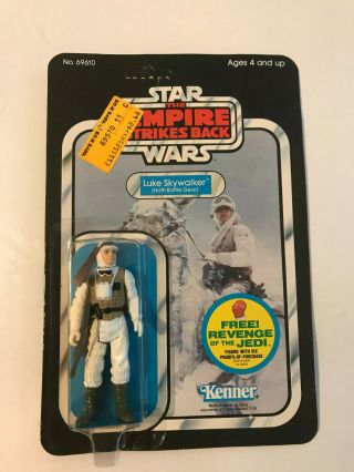 Vintage Star Wars Esb Luke Skywalker Hoth Moc 48 Back Revenge Offer Clear