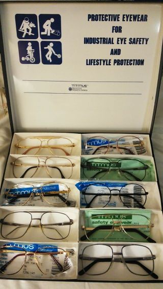 10 Titmus Protective Eyewear Frames In Case
