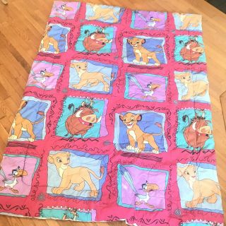Lion King Bed Set Vintage Twin Comforter and Sheet 1990s Simba Nala Pumba Disney 2