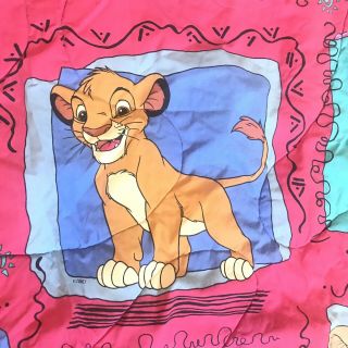 Lion King Bed Set Vintage Twin Comforter and Sheet 1990s Simba Nala Pumba Disney 5