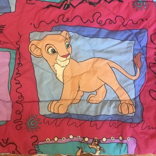 Lion King Bed Set Vintage Twin Comforter and Sheet 1990s Simba Nala Pumba Disney 7