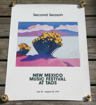Second Season - Vintage Fritz Scholder Mexico Music Festival Poster